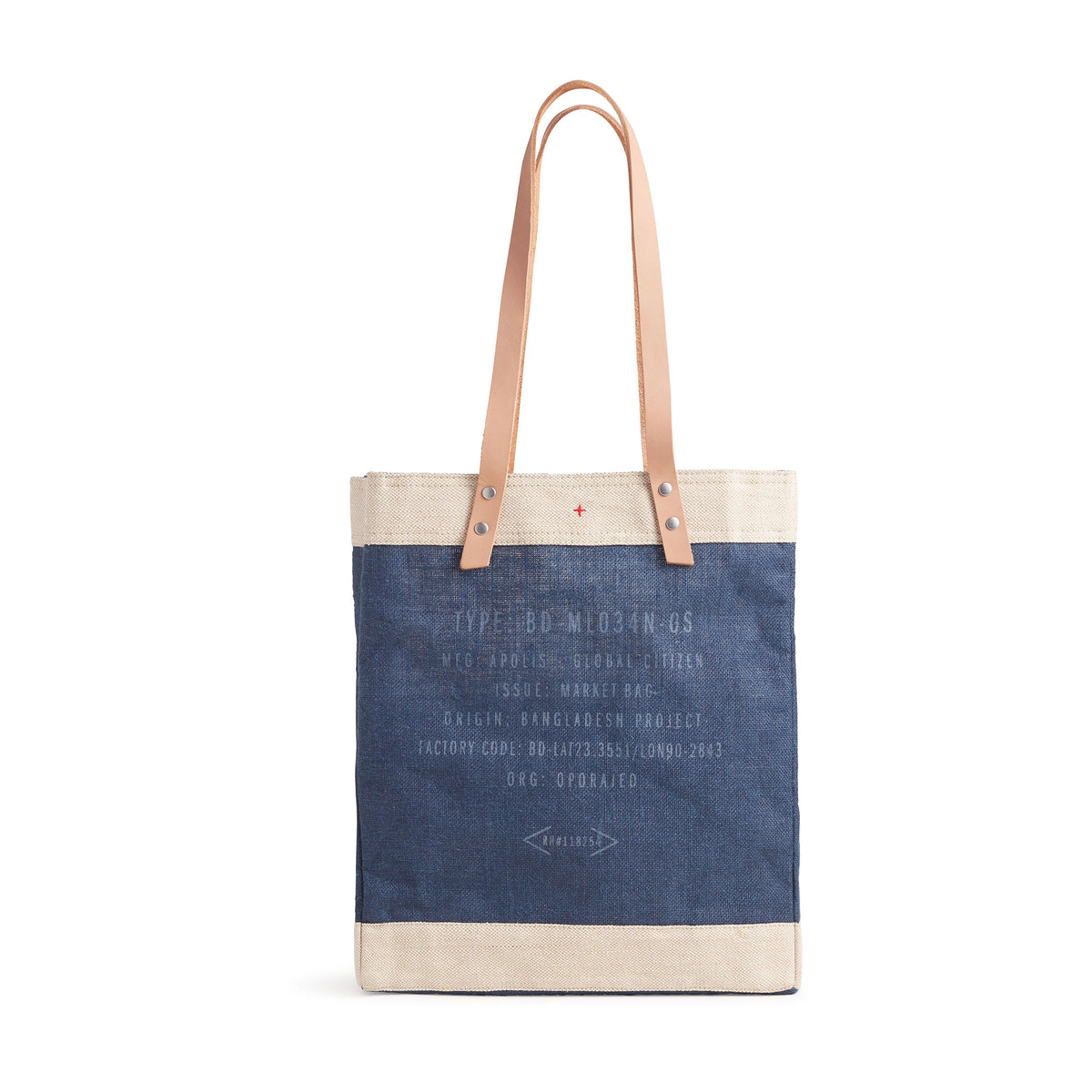 The Plaza Navy Market Tote