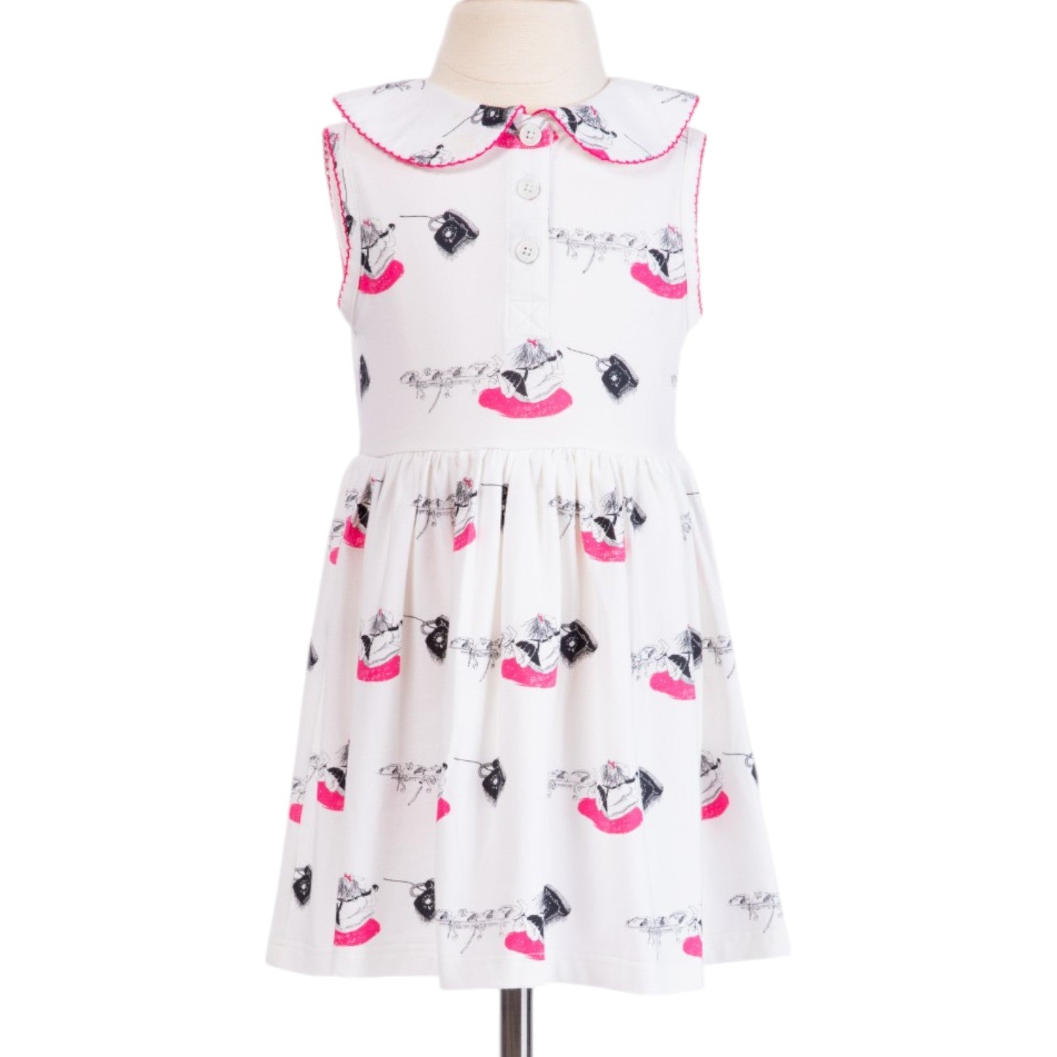 Telephone Print Dress 8