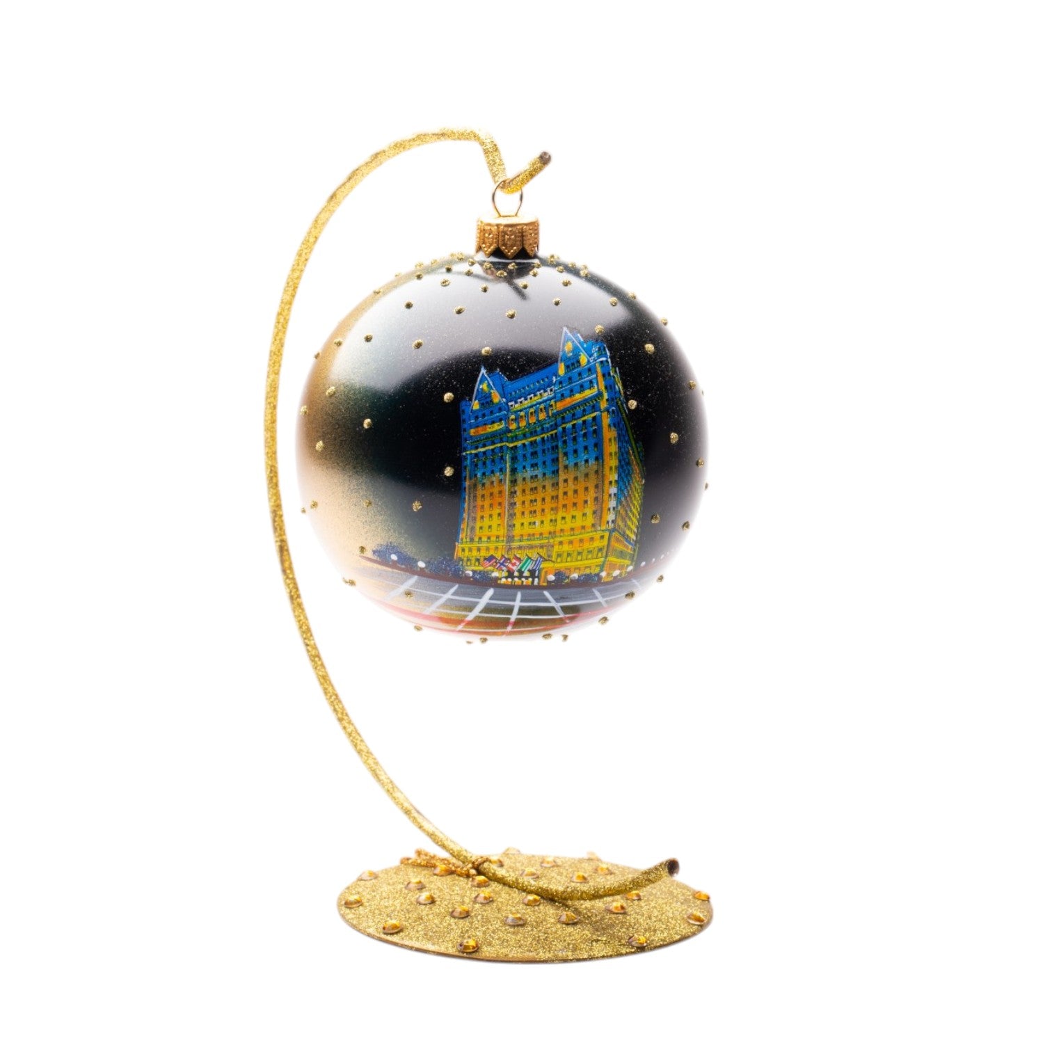 Plaza Night Scene Ornament