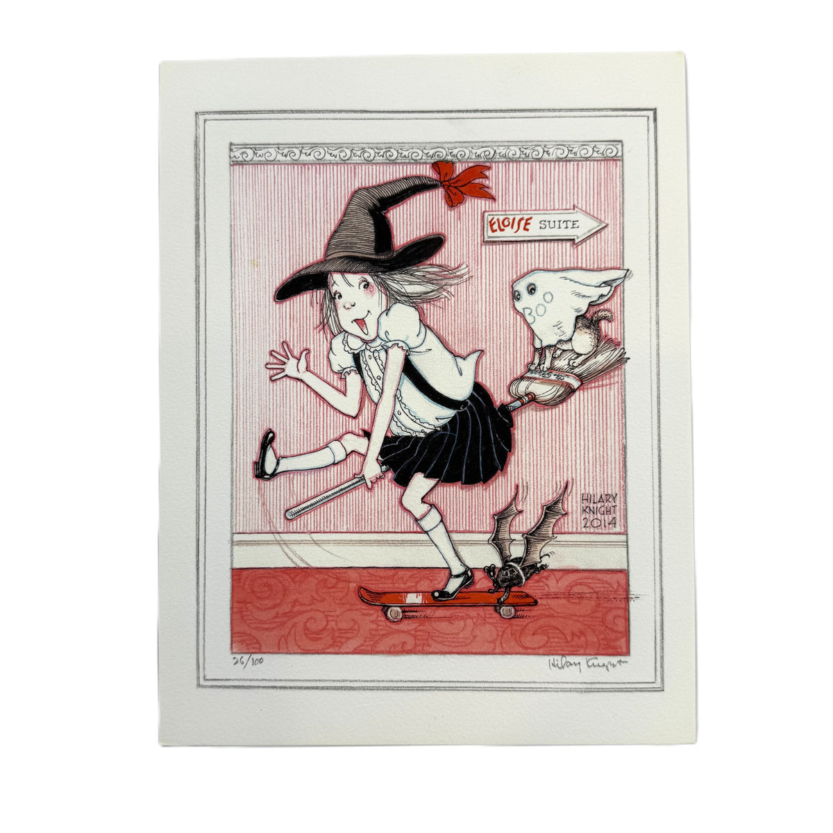 Hilary Knight Signed Print: Eloise at Halloween