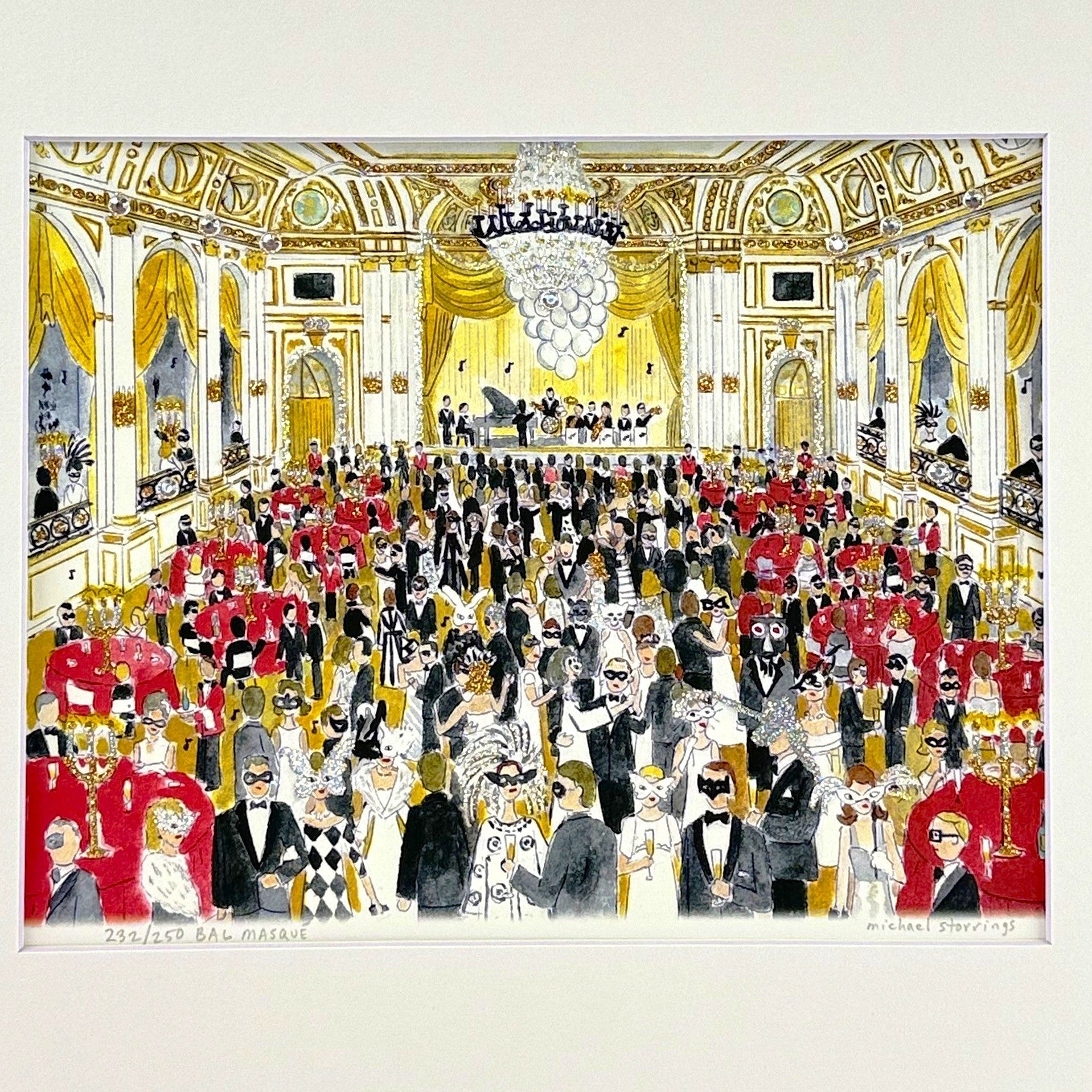"The Black & White Ball" Signed Limited Edition Print by Michael Storrings