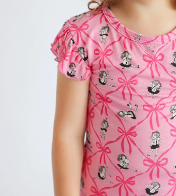 Eloise Royal Ribbons Cap Sleeve Tee