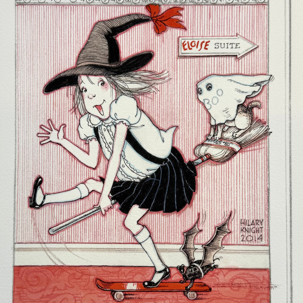 Hilary Knight Signed Print: Eloise at Halloween